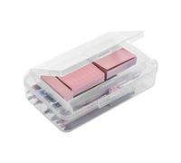 Renopfect Double Layer Pen Bag, Double Layer Pencil Case, Transparent Hard Pencil Case, Large Capacity Stationery Bag, Durable Makeup Box, Stackable Craft Storage