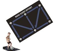 Renopfect Football Practice Mat, Football Step Training Mat | Training Pace Ball Control Player Equipment - Agility Footstep Training Mat to Improve Speed, Strength and
