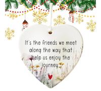 Renopfect Friendship Christmas Trees for Christmas Trees - Heart Shaped Acrylic for True Friends - Christmas for Friends, Sister, Him, Her.