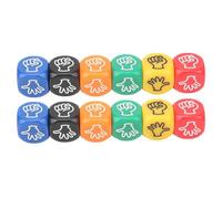 Renopfect Game Dice, Game Dice Set, Interactive Finger Game Dice, 6-Sided Family Game Fun Dice, Set of 12 Party Game Dice, Stone, Paper and Scissors Dice for Family Evenings