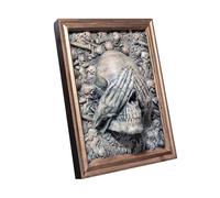 Renopfect Gothic Photo Frame, Halloween Picture Frame | Photo Frame Wall Sculptures | Scary Skeleton Room Decoration, Skull Picture Frame, Wall Art Sculpture, Gothic