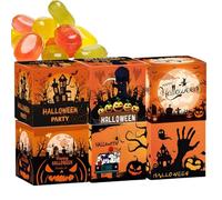 Renopfect Halloween Candy Boxes, Halloween Candy Treat Box, 6 Pieces Cupcake Boxes, Table Decoration, Paper Biscuit Tin for Sweets, Biscuits, Cupcakes, Chocolate, Snacks