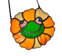 Renopfect Happy Flower Suncatcher, Suncatcher, Window Decoration, Stained Acrylic Suncatcher, Hanging Decoration for Outdoors