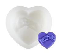 Renopfect Heart Shaped Silicone Mould, Heart Silicone Mould, Small Heart Scented Candle Mould - Aromatherapy Wax Mould, Resin Casting Mould, Candle Making Moulds for Plaster Clay Decoration