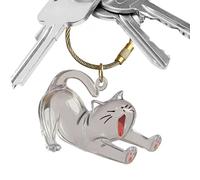 Renopfect Pet Hair Keepsake Decorative Pet Hair Storage Key Ring Clear Acrylic Memorial Pendant for Unisex Bag Accessory, d, Siehe Beschreibung