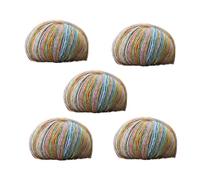 Renopfect Rainbow Yarn for Crochet Gradient Yarn | Gradient Cotton Yarn Strands | 5 x Colorful Yarn Scarf Yarn Soft Knitting and Crochet Accessories for Sweater Clothing