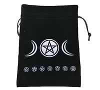 Renopfect Tarot Storage Bag, Pentagram Tarot Cards Cloth Bag Jewelry Pouch, 13x18cm Tarot Card Cube Storage Bag Drawstring Tarot Bag, Tarot Card Holder Bag
