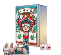 Renopfect Travel Mahjong Sets, Portable Mahjong Set - 146pcs/Set Mahjong Playing Cards | Thicken Large Print Handheld Poker, Waterproof Chinese Mah Jongg, American Majhong Games for