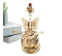 Renopfect Violin Music Box, Wooden Music Box, Puzzle Model Kit, Construction Craft Sets for Living Room, Bedroom, and Desk