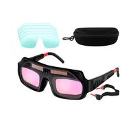 Renopfect Welding Safety Glasses, Automatic Darkening Welding Goggles Flexible Lightweight Face Shield with Ventilation and UV Resistance, Eye Protection for Construction Work, Metal Cutting