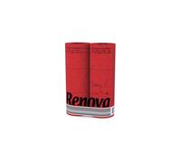 Six Renova Coloured Toilet Paper Rolls,Red