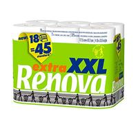 Renova Extra XXL Toilet Paper - Ultra Soft & Absorbent 2-Ply Tissue - 18 Rolls with 300 Sheets Per Roll, 37.5m Long, FSC Certified, Eco-Friendly Recyclable Packaging, Long-Lasting Bulk Pack
