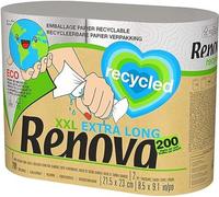 Renova Recycled XXL Paper Towel, 2 Rolls, White, Large