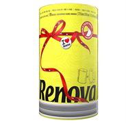 Renova Yellow Kitchen Roll Paper Towel - 1 XXL Roll, 2-Ply Ultra Absorbent Double-Faced Paper - Soft, Strong & Colourful for Stylish Kitchen Use