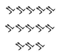 Renovators Supply Black Stair Carpet Runner Holder Clips Decorative Solid Aluminium Black Powder Coat Finish 5 Inches Long Modern Designed Carpet Rug Holder Clips with Mounting Hardware Pack of 13