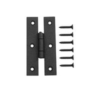 Renovators Supply Manufacturing Black H Cabinet Hinges 7.62 cm Wrought Iron Kitchen Cabinet Hinge with Hardware