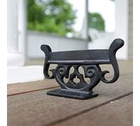 Renovators Supply Manufacturing Boot Scraper 6 in. Black Wrought Iron Floor Mount Boot Scraper