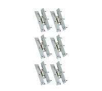 Renovators Supply Manufacturing H Cabinet Hinges 3.5 in. Chrome Finish Solid Cast Brass Kitchen Cabinet Hinge with Hardware Pack of 6