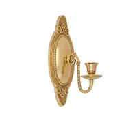 Renovators Supply Manufacturing Solid Brass Wall Sconce Candle Holder 23.18 cm Height Victorian Vintage Style Decorative Candlestick Holders with Mounting Hardware Antique Wall Mounted Art