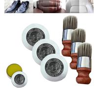 Renovex Leather Repair Cream, Leather Salve for Furniture and Wood, Leather Care and Repair Cream with Boar Bristle Brush, Deep Leather Cleaner Set for Furniture (3pcs)