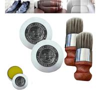 Renovex Leather Repair Cream, Leather Salve for Furniture and Wood, Leather Care and Repair Cream with Boar Bristle Brush, Deep Leather Cleaner Set for Furniture (2pcs)