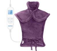 RENPHO Electric Heating Pad for Back,Shoulder, Preferred Gift for Mum & Dad | Heated Warmer Fits for Pain relief, 6 Heat Levels, Weighted for Snug Fit,Birthday Gift,Fast-Heat Hot Therapy Warp,Violet