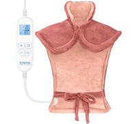 RENPHO Electric Heating Pad for Back,Shoulder, Preferred Gift for Mum & Dad | Heated Warmer Fits for Pain relief, 6 Heat Levels, Weighted for Snug Fit,Birthday Gift,Fast-Heat Hot Therapy Warp,Pink