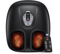 RENPHO Foot Massager Machine with Heat for Plantar Fasciitis, Shiatsu Kneading, 3 Heat Levels, Wireless Control Electric Feet Massager, Gifts for Women and Men