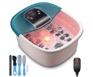 RENPHO Foot Spa Bath Massager, 3 Vibration Modes, 22 Massages Rollers, Auto-Off Timer, Temperature Adjustment, Pumice Stone & Pedicure Kit