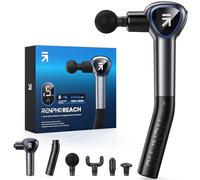 RENPHO Handle Massage Gun with 5 Speed 4 Head, Mini Massage Gun with Extension Handle, Muscle Gun Deep Tissue with 3200rpm for Home Workout Full Body Muscle Relax,Gift for Women Men,Black