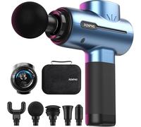 RENPHO Massage Gun Deep Tissue, Percussion Massager, 2500mAh, 3200RPM, Blue | Powerful Motor for Fast Muscle Relaxation, Muscle Massager with 5 Speeds and Ergonomic Grip, Gift for Him & Her