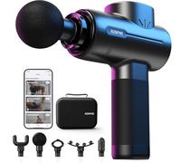 RENPHO Massage Gun with Bluetooth, App with Tutorial, Active+ Thermacool | Electric Handheld Percussion Massager for Deep Tissue Muscle Relaxation, 5 Speeds & 5 Heads, For Home & Gym
