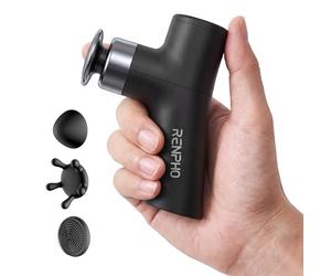 RENPHO Micro One Super Mini Massage Gun, 3 Head Casings, 4 Speeds, Compact