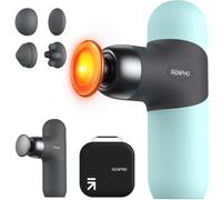 RENPHO Mini Thermal Massage Gun with Heat FSA HSA Eligible Portable Deep Tissue Percussion Massager Color Silicone Sleeves Travel Size with Car