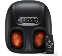 RENPHO Portable Foot Massager with Heat for Plantar Fasciitis, 3D Kneading, Compression, Remote, Electric Shiatsu Feet Massager, Gifts for Women Men,
