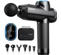RENPHO R3 Upgrade Power Massage Gun Deep Tissue, Powerful 12 mm Amplitude Muscle Massage Gun, LCD Touch Electric Handheld Massager for Body Muscle Te