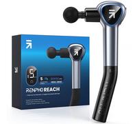 RENPHO Reach Handle Massage Gun with 5 Speed 4 Head,Mini Massage Gun with Extension Handle,Gift for Women Men,Muscle Gun Deep Tissue with 3200rpm for