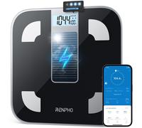 RENPHO Scale for Body Weight, Battery-Free Solar Power Weighing Scale Digital Bathroom Smart Scale Bluetooth Body Fat Scale, Body Composition Monitor Analyzer with Smartphone App, 400 lbs - Elis Solar