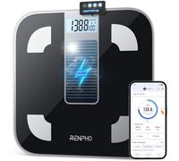 RENPHO Scales for Body Weight, Battery-Free Solar Power Weighing Scales, Digital Bathroom Scales Bluetooth Body Fat Scale, Body Composition Monitor Analyzer with App, 400 lbs - Elis Solar 1