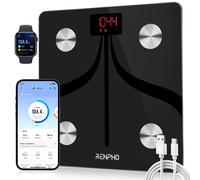RENPHO Smart Body Fat Scales USB Rechargeable, Bathroom Scales for Body Weight High Precision Weighing Scale with Bluetooth Smart