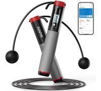 RENPHO Smart Skipping Ropes for Adults with Counter, Adjustable Cordless Skipping Rope with APP Data Analysis, Jump Ropes for Men Women Kids, Burn Ca