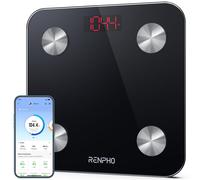 RENPHO Weighing Scales for Body Weight, Smart Bathroom Scales with App, Bluetooth Body Fat Scales for BMI, Muscle Mass Track, Weight Loss, Batteries