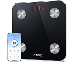 RENPHO Weighing Scales for Body Weight, Smart Bathroom Scales with App, Bluetooth Body Fat Scales for Body Fat, BMI, Muscle Mass Track, Weight Loss, Batteries Included, Elis 1 260CM