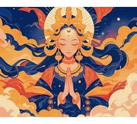 Renqidian Pre Printed Cross Stitch Kits Beautiful Girl 11CT Stamped Embroidery Kit DIY Needlework Art for Adults Beginners Home Decor（40x50 cm）