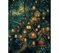 Renqidian Pre Printed Cross Stitch Kits House Scenery 11CT Stamped Embroidery Kit DIY Needlework Art for Adults Beginners Home Decor（40x50 cm）