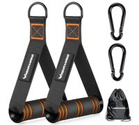 RENRANRING Resistance Bands Handles with Screw Thread, Comfortable Ultra Heavy Duty Foam Grips with Solid ABS Cores, Durable Big Carabiners for Exercise Bands Workout(1 Pair)