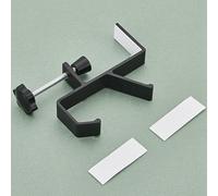 Renrra 10pcs Double-Layer Locking Desk Hook Bag Hook Office Desk Mobile Bag Hook Desk Side Table Hook Black