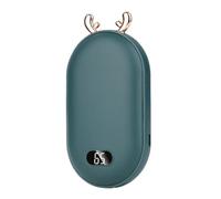 Renrra 2 in 1 Pocket Hand Warmers Mini Portable Molecular Heater Battery 5200mAh Hand Warmers Mini Digital Display Adjustable Portable Hand Warmer Winter Gift A