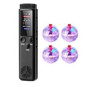 Renrra 5Piece Kit 64 GB Digital Voice Recorder with 4 LED Cat Ball Motion Activated Cat Ball Toy Voice Activated Voice Recorder