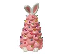 Renrra Easter Bunny Tree Decorations,Light Up Easter Bunny Tree with Colorful Lamp Beads, Operated Artificial Easy Install A